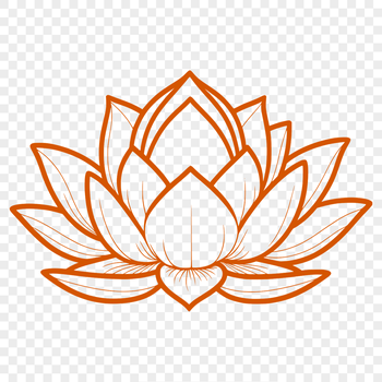 A stylized digital representation of the lotus flower, often associated with Eastern religions.