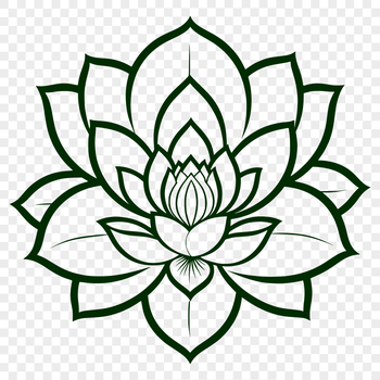 A detailed illustration of the lotus flower, a symbol with significant religious and cultural importance.