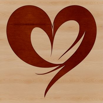 A graphic representation of the classic symbol for love and affection.