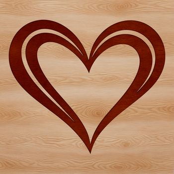 A stylized heart icon, designed as a scalable vector graphic for use in digital design and printing applications.