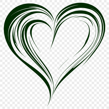 A single isolated heart shape with clean lines, suitable for various design applications.