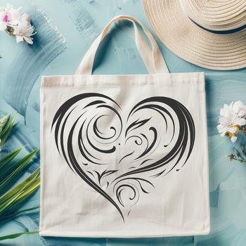 An SVG illustration of a traditional love heart, ideal for craft projects and graphic designs.