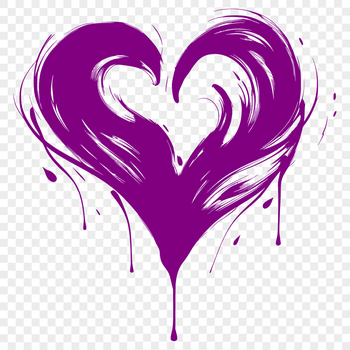 A stylized illustration of a love heart shape in vector design format.