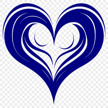 A delicate, ornate heart shape designed for cutting machines and vector graphics.