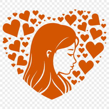 Vector illustration of a heart shape for design and crafting projects.