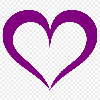 A simple line drawing of a love heart symbol, suitable for various designs and applications.