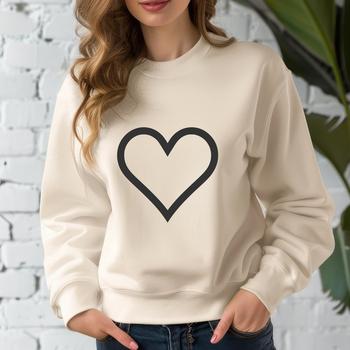A simple line drawing of a heart shape, suitable for various applications including design and crafting.