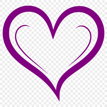 A single red heart symbol with a simple outline, suitable for vector design and cutting machine projects.