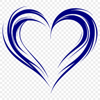 Vector illustration of a stylized love heart shape.