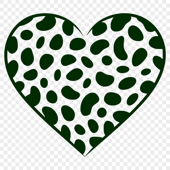 A stylized heart shape, ideal for vector art designs.