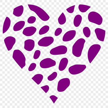 Vector illustration of a stylized heart shape, suitable for various digital applications.