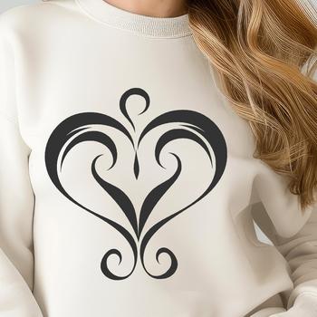A simple, scalable outline of a love heart design suitable for various applications.