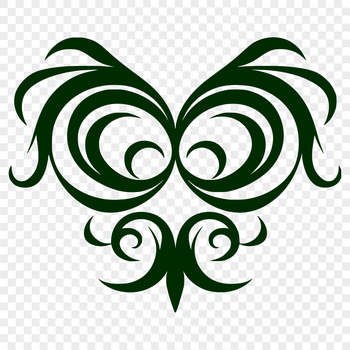 A stylized heart shape with ornate details, suitable for various designs and crafts.
