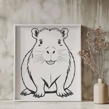 Large rodent illustration in vector format, suitable for crafting and DIY projects.