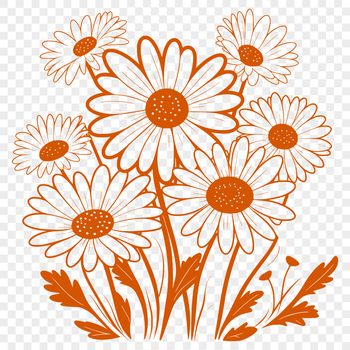High-resolution SVG daisy graphic for digital design and crafting projects.