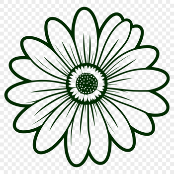 A high-quality digital image of a daisy, created as a scalable vector graphic (SVG) file.