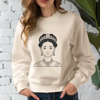 A digital illustration of a young female princess.