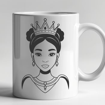 A digital vector illustration of a young female princess character.