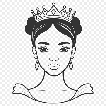 Female character illustration in simple vector design style.