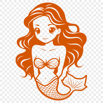 An illustration of a mermaid, a popular symbol in fantasy art.