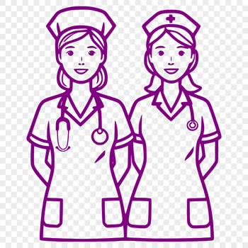Female healthcare professional in uniform, designed as vector art for digital and print use.