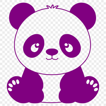 A detailed illustration of a panda bear in a natural environment.