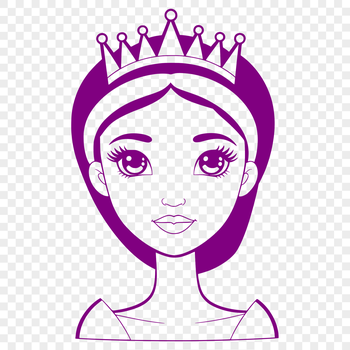 A young female royalty character depicted in a traditional princess attire.