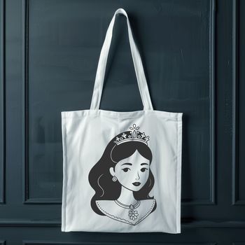 A female princess character created as a vector graphic illustration.