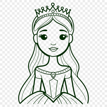 Female character design in vector format, suitable for Cricut cutting machine or laser cutter projects.