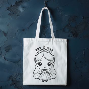 A stylized illustration of a young female princess character in a medieval setting.