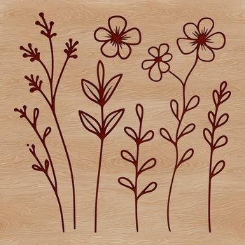 A stylized illustration of a wild flower in bloom, suitable for digital and physical crafting.