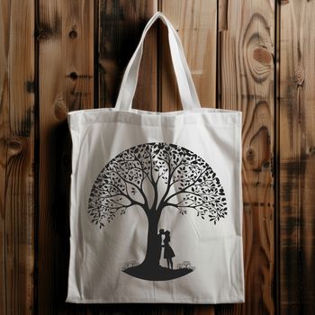 A vector design featuring a tree with embracing figures, perfect for romantic occasions or wedding decorations.
