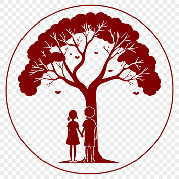 An intricately designed vector tree symbolizing love, suitable for various digital uses.