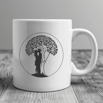 An SVG graphic representation of a lovers' tree, often used in wedding decorations or romantic designs.