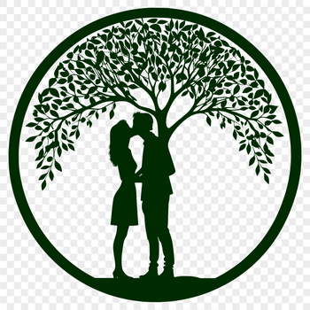 An illustration of an intertwined tree symbolizing eternal love.
