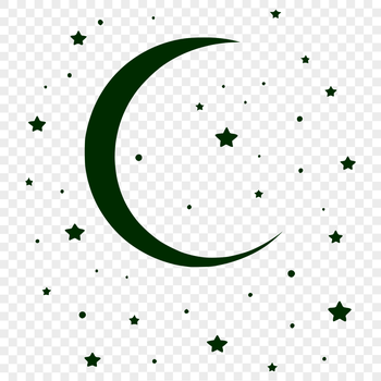 A digital illustration of the full moon in the night sky.