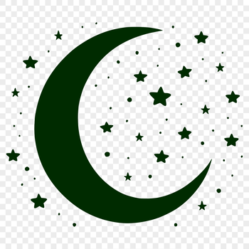 Detailed illustration of the Moon with textured surface in a digital vector format.