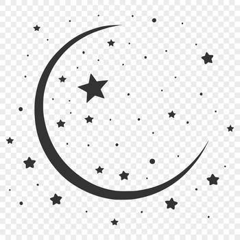 A digital illustration of a full Moon in the night sky, suitable for vector design and cutting machine projects.