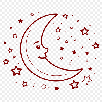 A high-resolution digital illustration of a full moon in the night sky.
