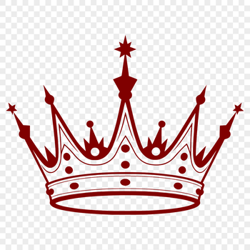Illustrated crown symbol made from vector lines and shapes, suitable for digital and graphic design.
