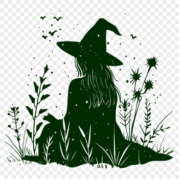 Artistic Witch SVG, PNG, PDF And DXF Files