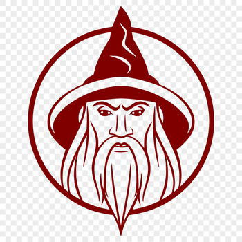 A medieval-style wizard stands proudly with his head held high, surrounded by mystical symbols.