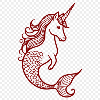 A mythical creature with the upper body of a human and lower body of a fish, featuring vibrant colors and flowing seaweed.