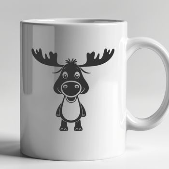 A high-quality digital illustration of a large mammal from the deer family.