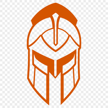 Ancient Greek warrior with helmet in profile, suitable for vector design and cutting machine stencils.