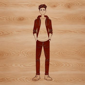 Male figure clip art in vector format designed for digital cutting machines and various design applications.
