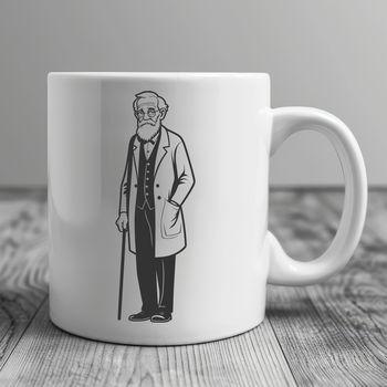 A 2D illustration of a male figure in vector format.