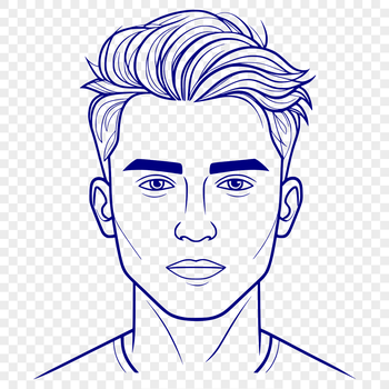 An SVG icon of a person representing human male form designed with precision.
