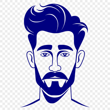 A male figure in a simple design for vector art.