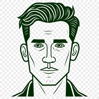 Vector illustration of a male figure in a neutral pose